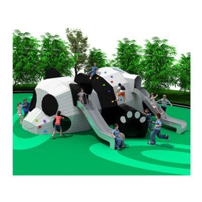 Most Popular Children Panda Theme Outdoor Playground Slides