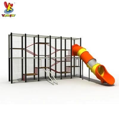 Customized Lager Plastic Slide Combines Climbing Playground for Outdoor