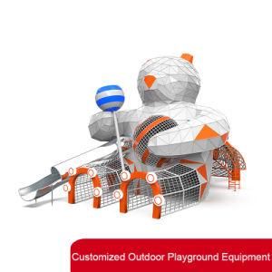 New Arrived Bear Theme Children Outdoor Amusement Park Kids Playground Stainless Steel Slide