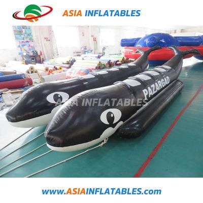 Double Row Dolphin Shape Banana Boat for 10 Person Riders