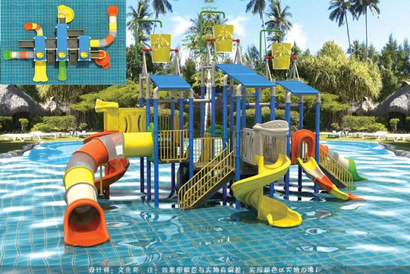 Children Amusement Park Plastic Slide Water Playground