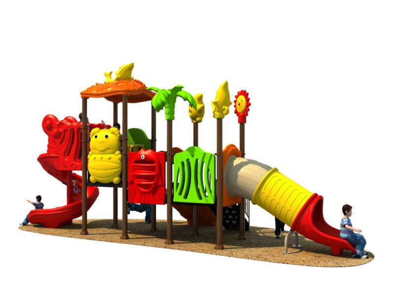 Outdoor Playground Slide Children Plastic Toys Amusement Park Outdoor Complex Government Project