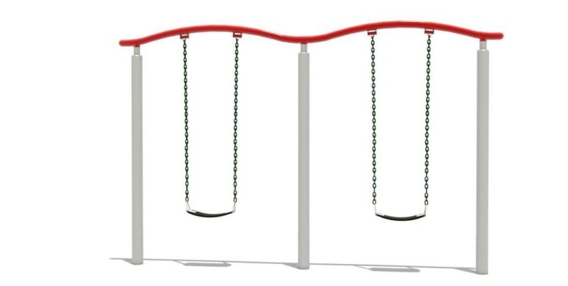 Outdoor Playground Equipment Swing Set with Slide for Children