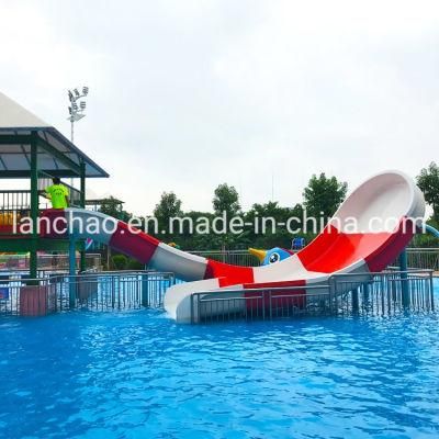 Family Fiberglass Water Park Equipment Mini Boomerang Water Slide