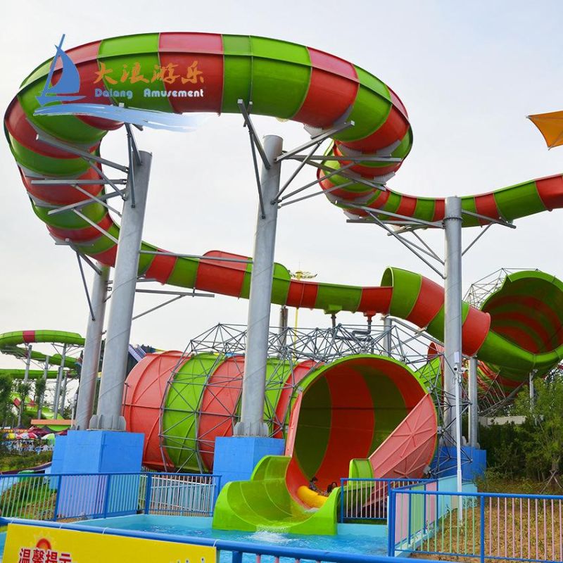 Wholesal Water Slide Fiberglass Playground Equipment Water Slide Park