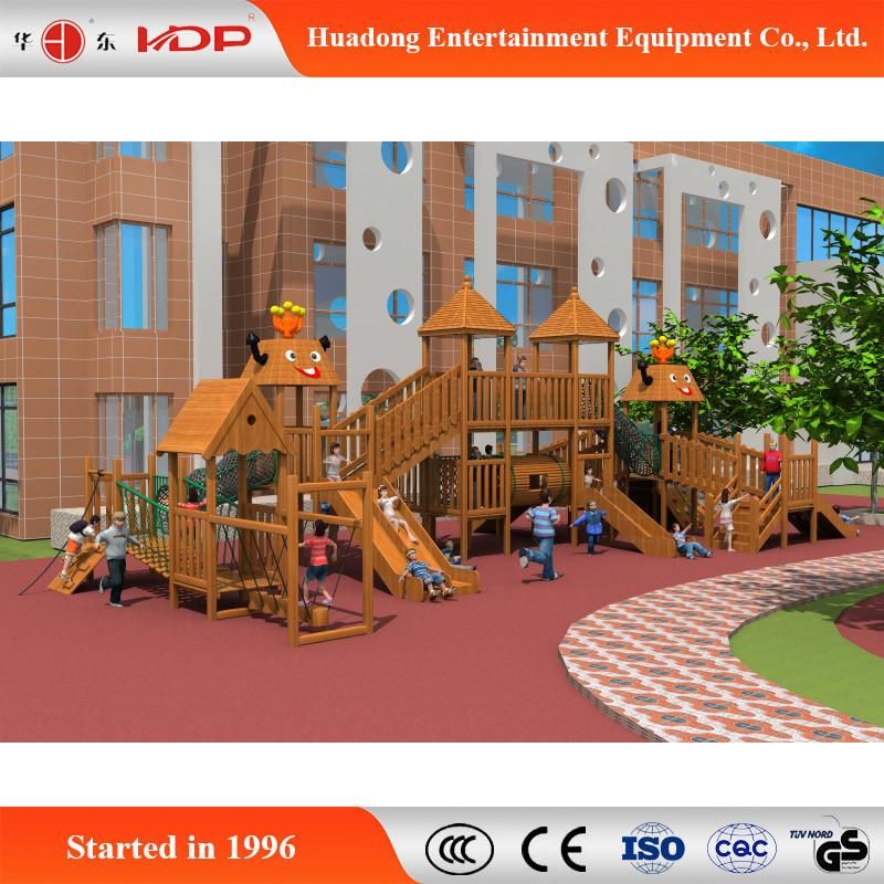 Funny Children Slider Amusement Park Wooden Slide for Sale (HD-MZ043)