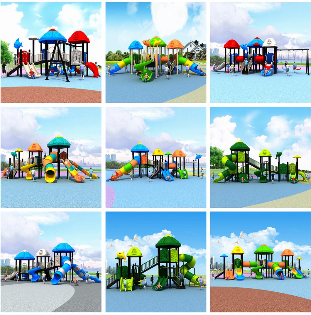 Children′s Outdoor Playground Plastic Slide Scenic Amusement Park Equipment Set