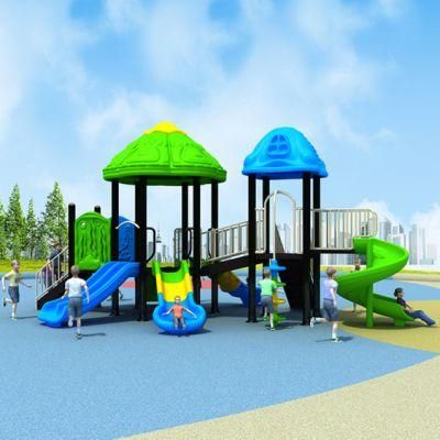 Customized Children&prime;s Outdoor Playground Plastic Slides Kids Amusement Park Equipment
