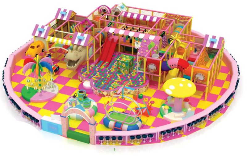 Candy Theme Pink Colorful Indoor Playground for Sale