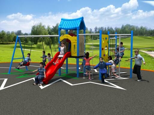 Outdoor Small Garten Style Kids Park Playground Slide Swing
