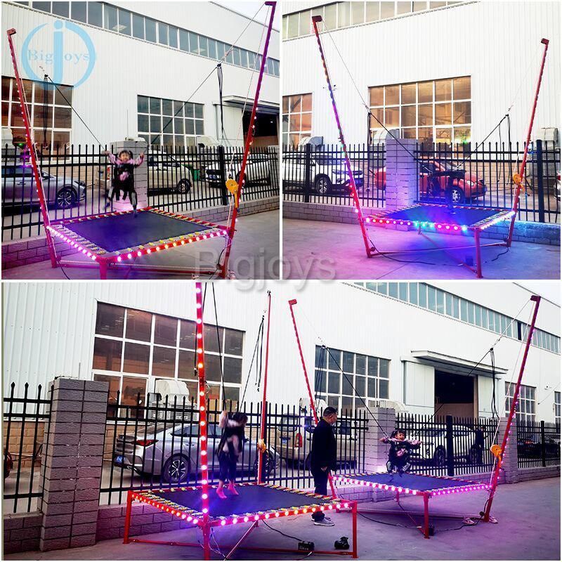 Shinning Single Bungee Jumping Big Indoor Trampoline for Children