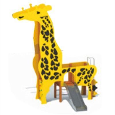 Kids Outdoor Playground Equipment Stainless Steel Slide Giraffe Shape QS101