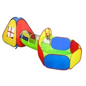 3-in-1 Pop up Kids Play Tent with Tunnel Ball Pool