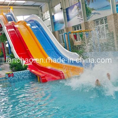 Multicolored FRP Water Slides for Pool Water Amusement Park