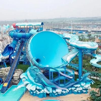 Commercial Water Park Equipment Fiberglass Water Pool Slide for Adults