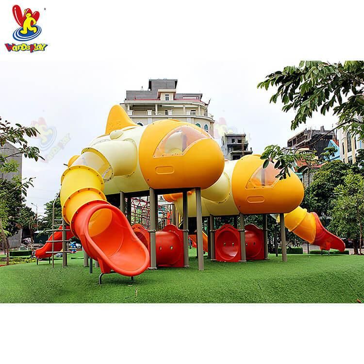 Double Air Plane Modular Plastic Slide Playsets Amusement Park Rides Children Outdoor Playground Equipment for Preschool