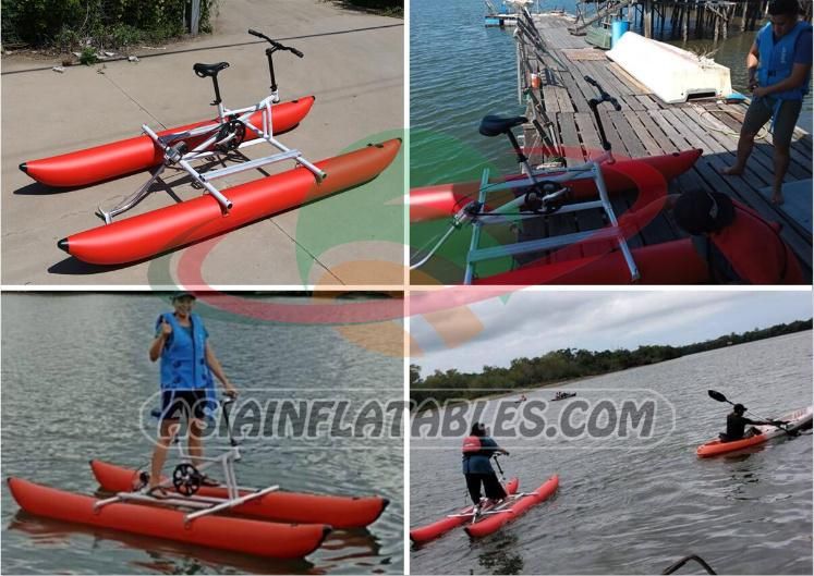 Water Sport Floating Water Pedal Bike Inflatable PVC Banana Ponroon Boat Tube Sea Water Bicycle