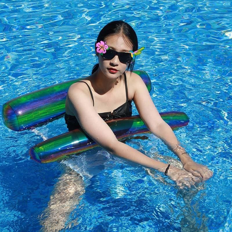 New Design Summer Water Paly Toys Inflatable Colorful Pool Float with Net