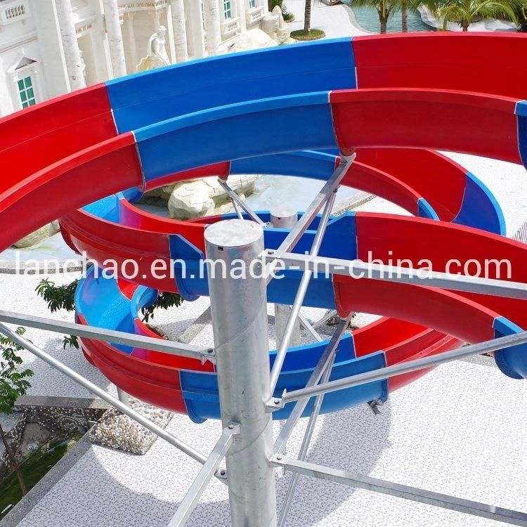 Open Spiral and High Speed Fiberglass Water Park Slide