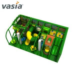 Vasia Steel Frame, Wood and PVC Material Playhouse Indoor Playground