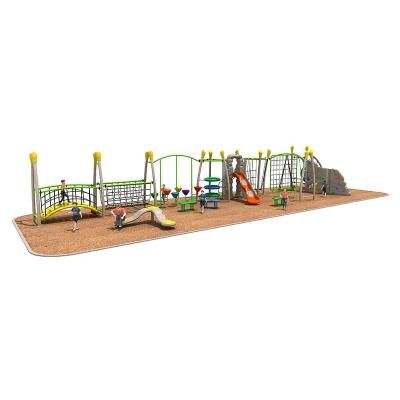 Low Cost Kids Outdoor Play Gym Fitness Equipment Rock Climbing Wall Plastic Slide