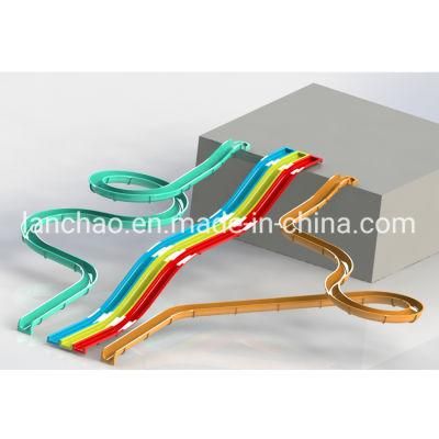 Fiberglass Outdoor Spiral Slide and Rainbow Slides Swimming Pool Slide