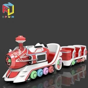 Amusement Park Kiddie Rides Outdoor Tourist Electric Trackless Train Game Machine