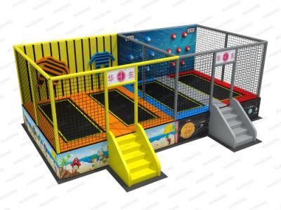 Ce Certificated Gymnastic Trampoline Indoor Trampoline Park PU Coat 4mm Thickness Custom Shape Jumping Mat