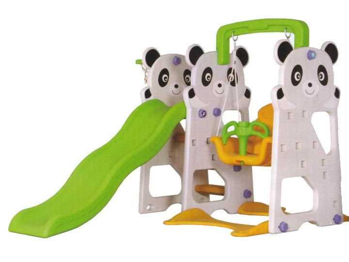 Children Indoor Plastic Panda Swing and Slide