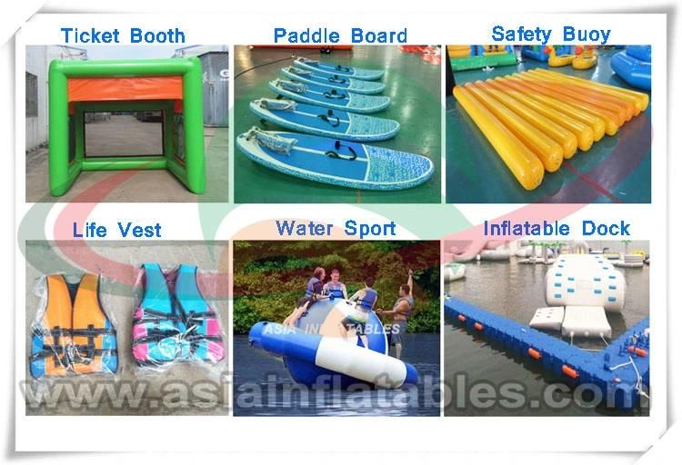Splash Island Inflatable Water Park / Floating Aqua Fun Park for Beach or Lake
