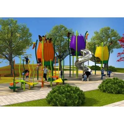 Custom Kids Safety Children Outdoor Long Stainless Steel Slide Theme Amusement Park