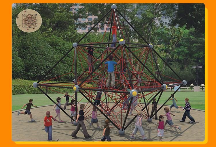 High Quality Amusement Park Outdoor Kids Climbing Net Wall Spider Tower Playgrounds