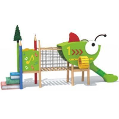 Kids Park Outdoor Playground Equipment Wooden Slide Climbing Set QS48