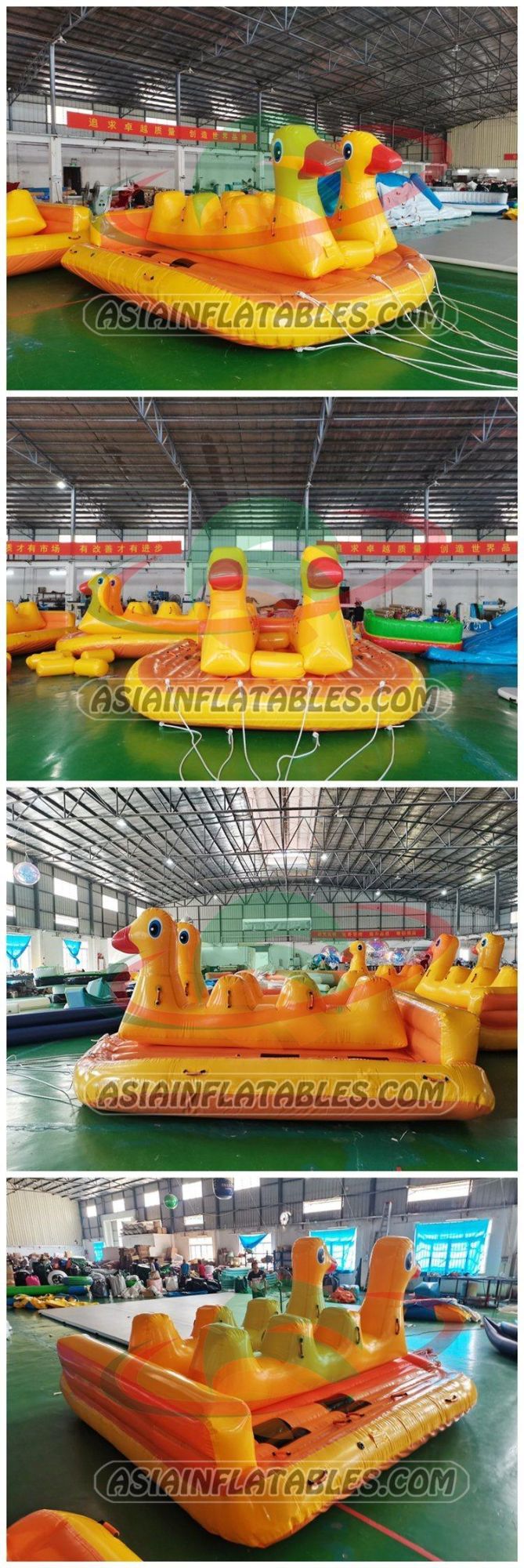 Water Play Equipment Entertainments Towable Water Ski Tube Double Line Inflatable Dragon Boat Tow