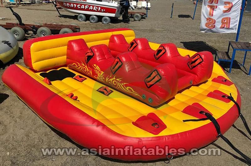 New Design 6 Person Towable Banana Slider Inflatable Water Sports Jet Ski Towable Ski Boat Tube