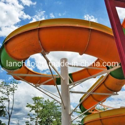 Large Skin Raft Spiral Water Tube Slide for Aqua Park
