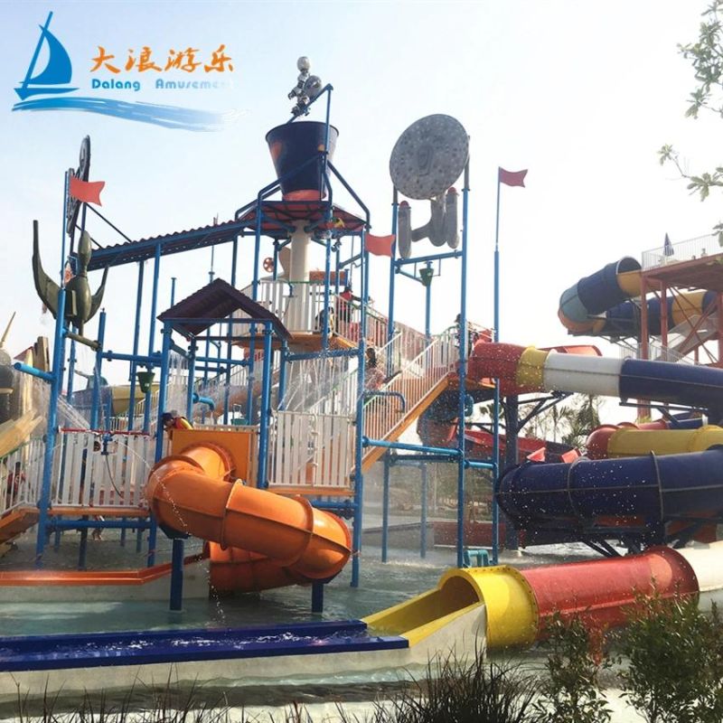 Water Games in China Swim Pool Fiberglass Slide Outdoor Pool Slide