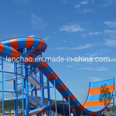 Adult Water Slide Aqua Park Fiberglass Rafting Slide
