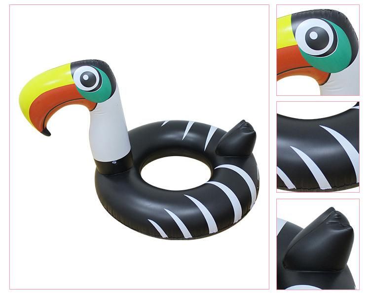 Swmmer Swimming Pool Water Play Toys Inflatable PVC Toucan Swim Ring Pool Float