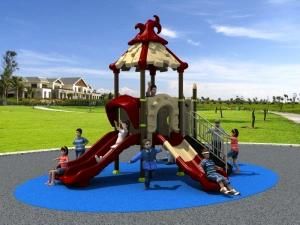Plastic Material and Outdoor Playground Type Kids Play Equipment Slides (HD16-068A)