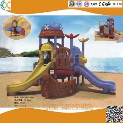 Pirate Boat Design Outdoor Plastic Playground Equipment for Children