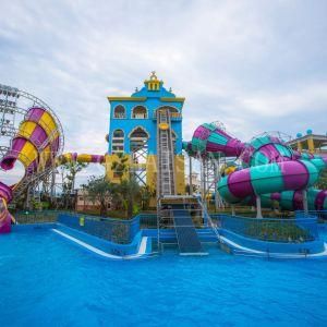 Theme Park Equipment Toboggan Tubulaire Spirale in Water Park