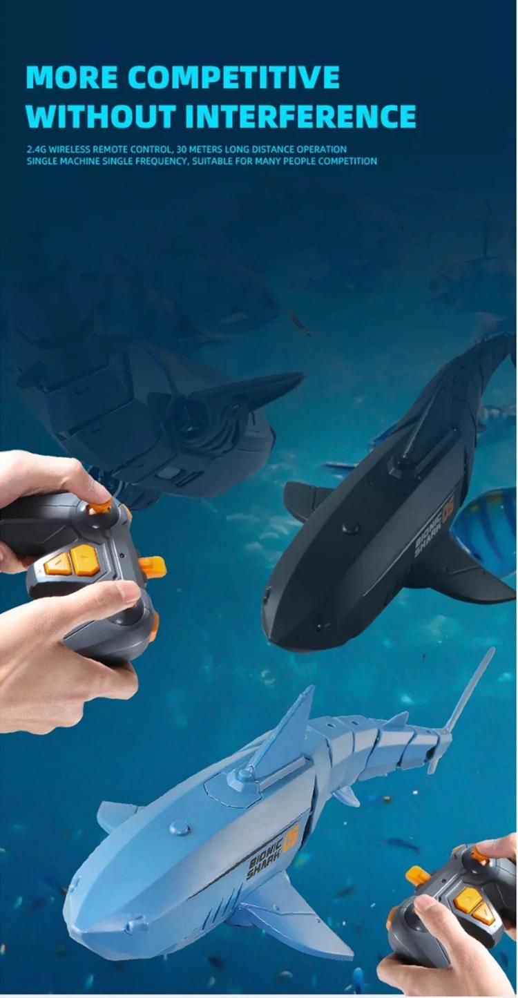 2.4G Four Channel Remote Control Shark Outdoor Swimming Pool Children′s Toys