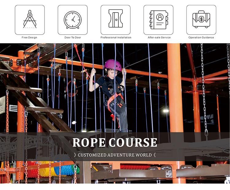 High Quality China Challenge Outdoor Kids Courage Plastic Playground Equipment Course Rope