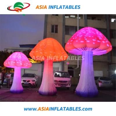 Amazing Giant Lighting Inflatable Mushroom with Free Air Blower for Advertising