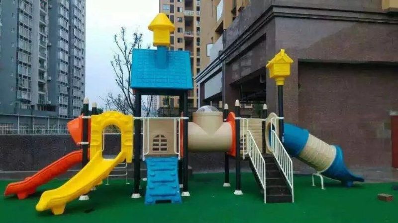 Plastic Playground Material and Outdoor Playground Equipment Villa Series Swing Models with TUV/Sg/ISO9001 Certificate