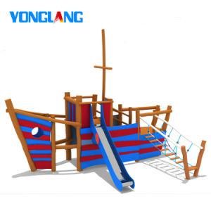 Yonglang Wooden &amp; PE Boat Playground with Stainless Slide (YL58264)