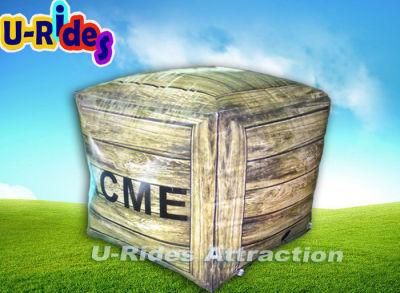 Box Shape Inflatable Paintball Bunkers For laser tag games