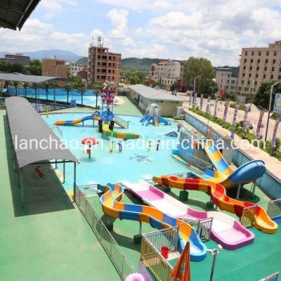 Children Water Park Playground with Fiberglass Water Slide