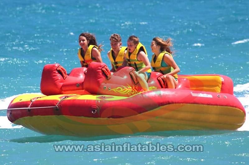 New Design 6 Person Towable Banana Slider Inflatable Water Sports Jet Ski Towable Ski Boat Tube